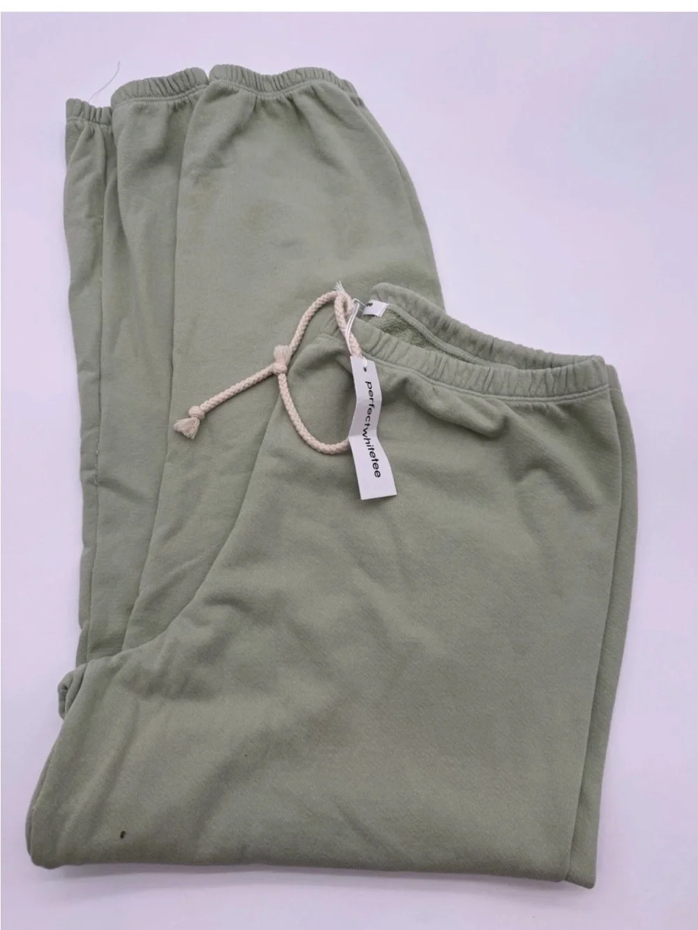Perfect White Tee Sage Green Sweatshirt & Sweatpants Set new